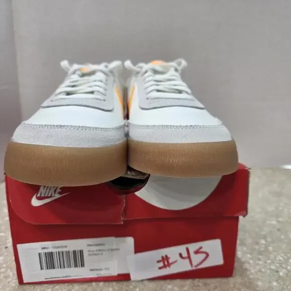 Nike Killshot 2 LeatherSail Laser Orange Gum White/Yellow Sneakers Men's S 9